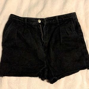 Black Jean Shorts